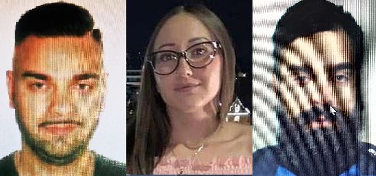 L'assassino, Tony Sciuto in due immagini recenti e al centro la vittima Vanessa Zappalà