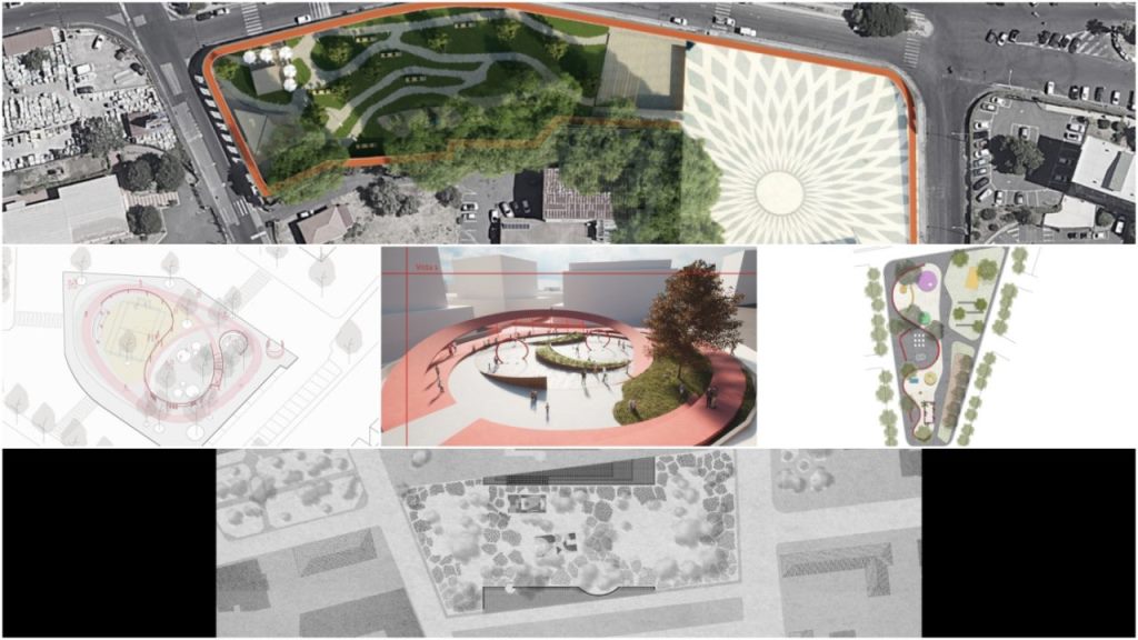 Progetti piazza Viceré, piazzale Re d'Ungheria, larg_o Paisiello, largo Bordighera e piazza Aldo Moro