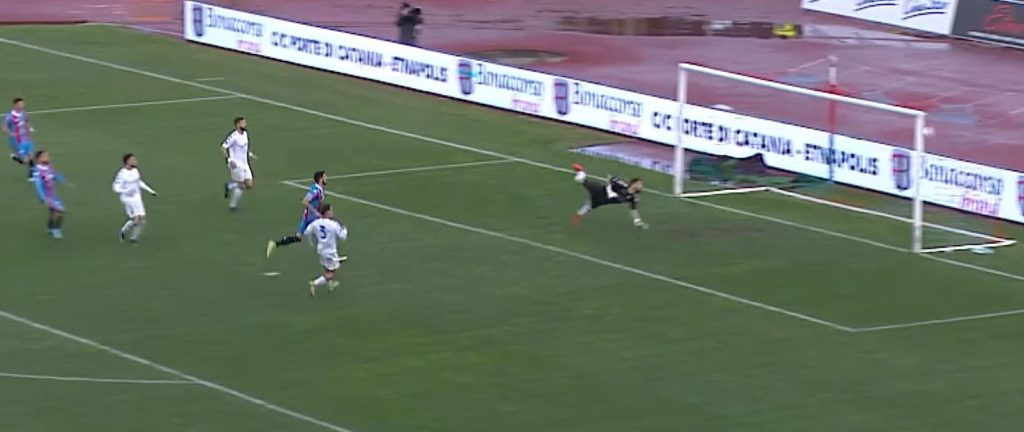 Il terzo gol del Catania