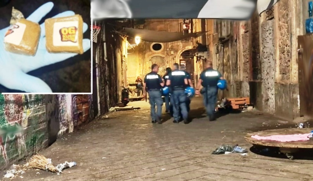 Controllo integrato nel quartiere San Berillo, pusher arrestato in flagranza, droga sequestrata