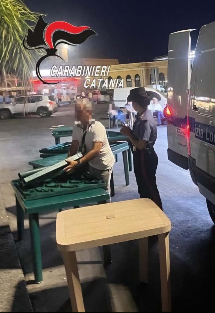 Blitz dei Carabinieri di Catania Piazza Dante e della Polizia locale