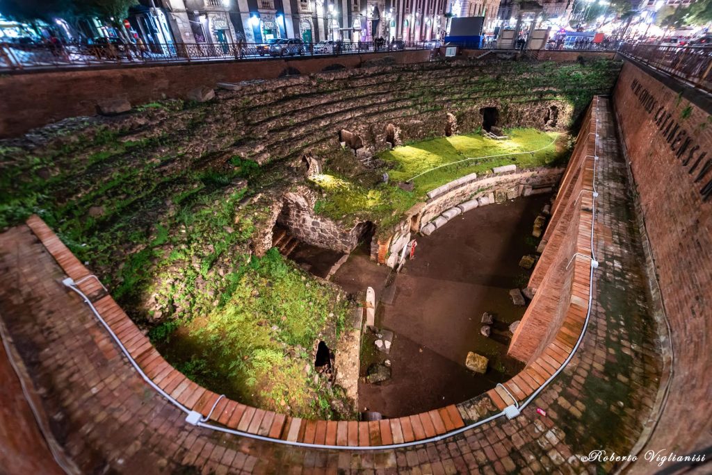 Anfiteatro Romano, potenziata illuminazione dei resti di piazza Stesicoro